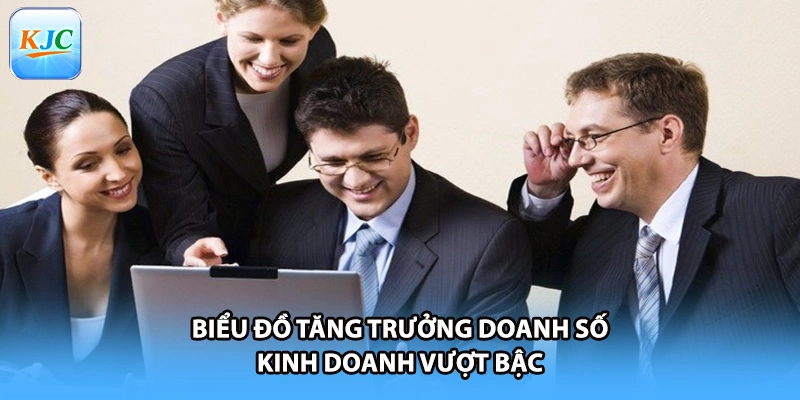 Biểu đồ tăng trưởng doanh số kinh doanh vượt bậc