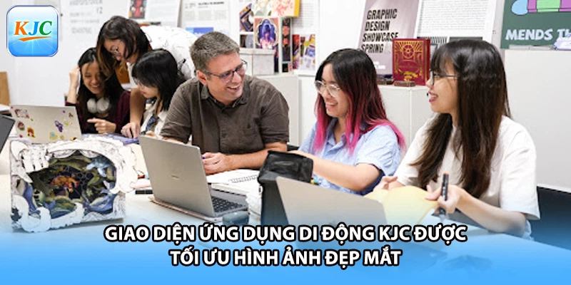 Giao diện ứng dụng di động KJC được tối ưu hình ảnh đẹp mắt