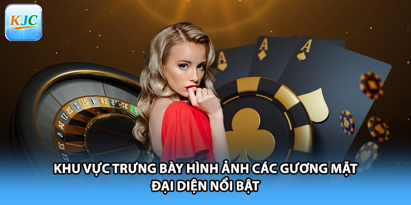 Khu vực trưng bày hình ảnh các gương mặt đại diện nổi bật