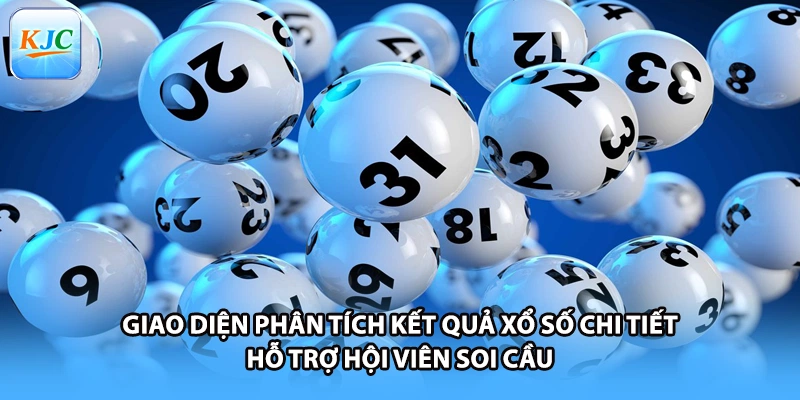 Giao diện phân tích kết quả xổ số chi tiết hỗ trợ hội viên soi cầu 
